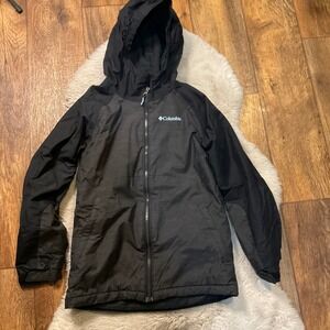 Columbia Omni Heat Coat Size Medium 10-12 Kids Hooded Winter Snow